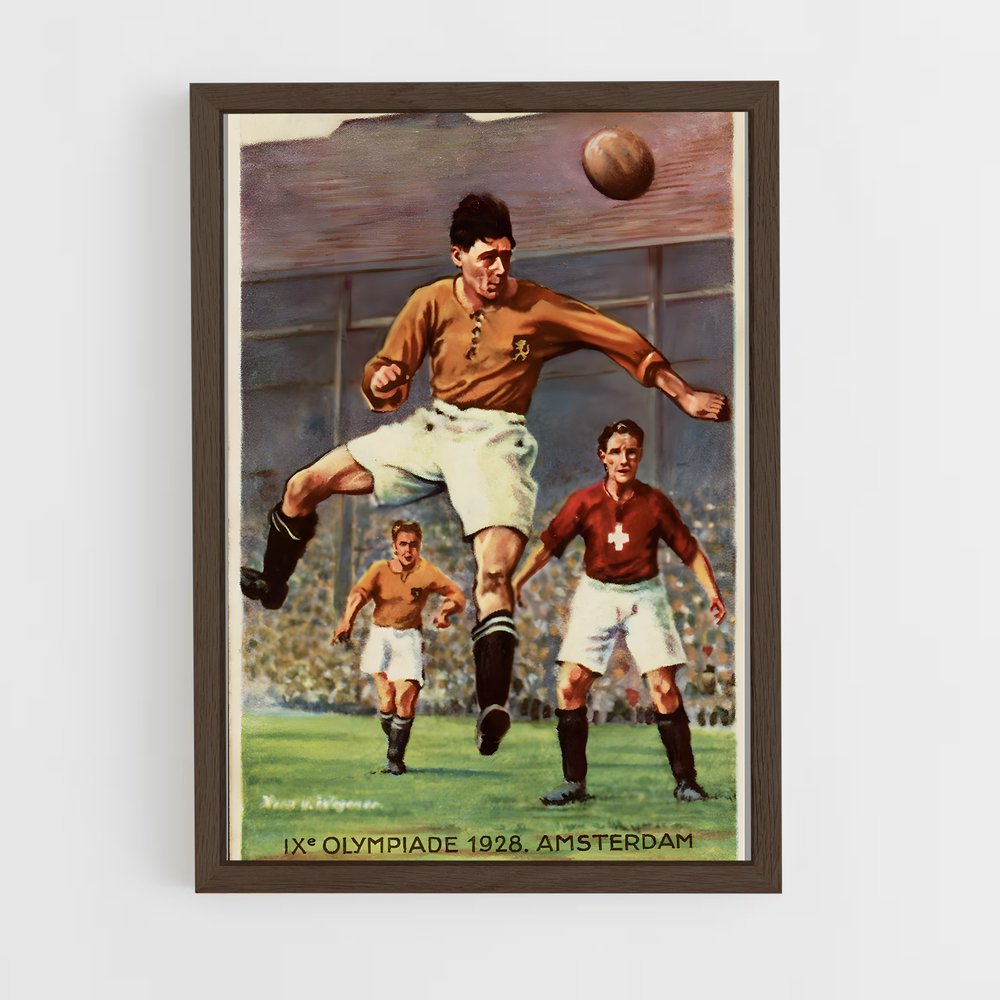 Poster Football Vintage 1928 – affiche Jeux Olympiques (vue 5)